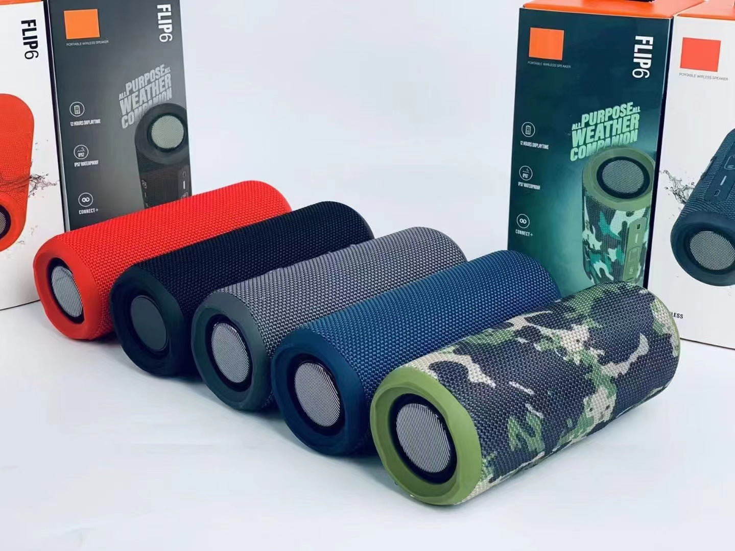 Cross-border new FLIP6 wireless Bluetooth stereo portable outdoor plug-in card kaleidoscope 6 generation subwoofer stereo